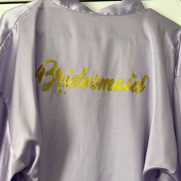 Bridesmaid Robe Purple - Picture 2 of 3